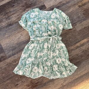 LC Lauren Conrad Green Floral Kids Dress